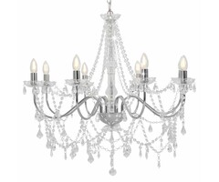 Vidaxl Lustre 8 perles argenté 80cm - Jusqu'à -53%