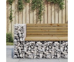 Vidaxl Banc de jardin bois et gabion 92cm - Jusqu'à 56% de réduction