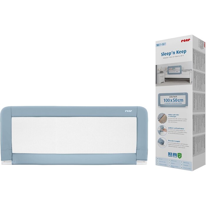 Barrière de lit enfant 100x50 cm - Bleu - Jusqu'à -49%