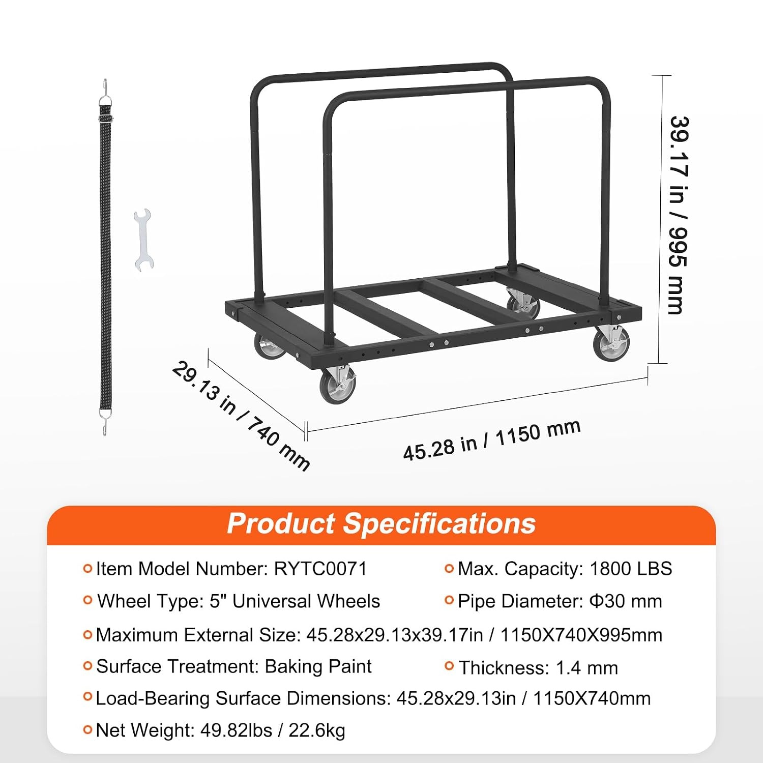 Chariot de transport pour plaques de plâtre 816kg - Jusqu'à -49% sur votre achat