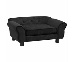 Vidaxl Canapé pour animal de compagnie en peluche noire - Jusqu'à -51%