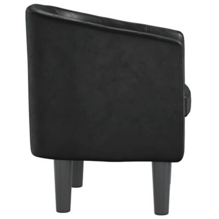 Fauteuil scandinave similicuir noir - Jusqu'à -52% sur le prix d'origine