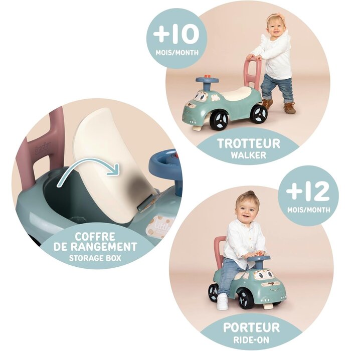 Porteur bébé 2-en-1 avec coffre et aide à la marche - Jusqu'à -49%