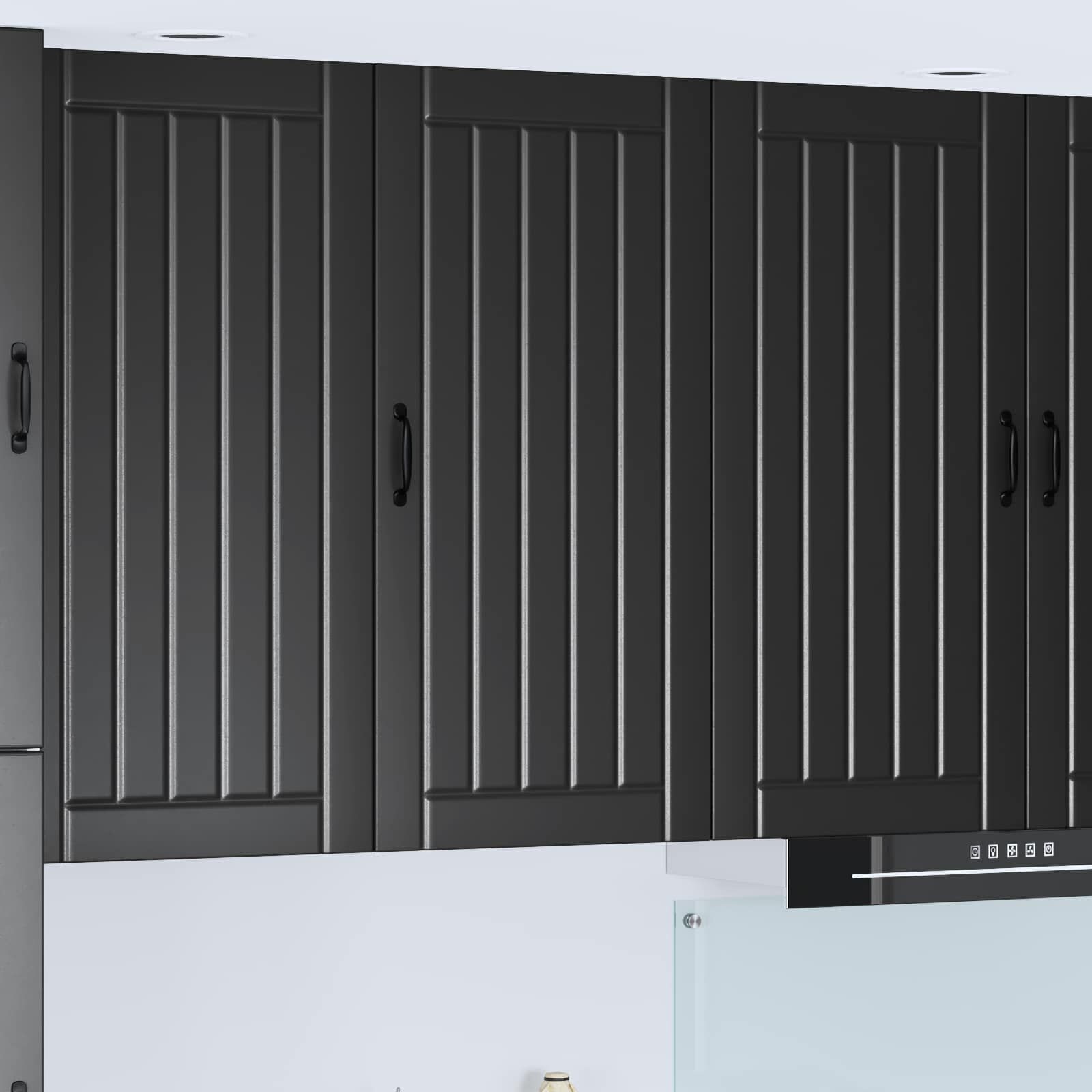 Vidaxl Meuble mural de cuisine noir 50x100 cm - Jusqu'à -78% sur l'outlet