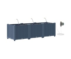 Vidaxl Grande Jardinière Acier Gris 120cm - Jusqu'à -51%