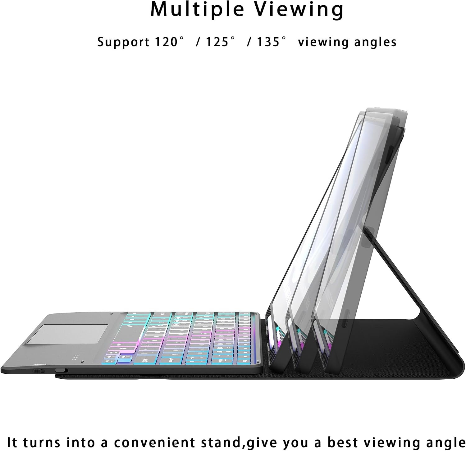 Roofei Étui-clavier pour Samsung Tab S9/S9 FE - QWERTZ - Jusqu'à -60% sur l'Outlet