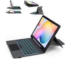 Roofei Étui clavier QWERTZ pour Samsung Galaxy Tab S6 Lite - Jusqu'à -55%