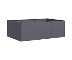 Vidaxl Bac à plantes en acier anthracite 120x80x40 cm - Jusqu'à 51% de réduction