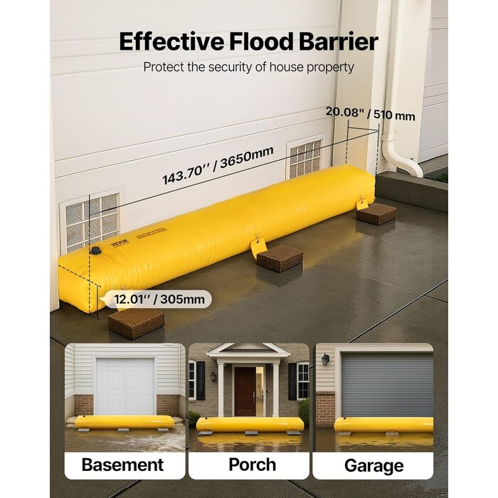 Barrière anti-inondation PVC 3,66 m - Jusqu'à 47% de réduction