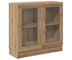 Bibliothèque avec portes vitrées chêne artisan - Jusqu'à 51% de remise