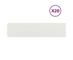 Vidaxl Lot de 20 Bordures de Jardin en Acier - Blanc - Jusqu'à -52%