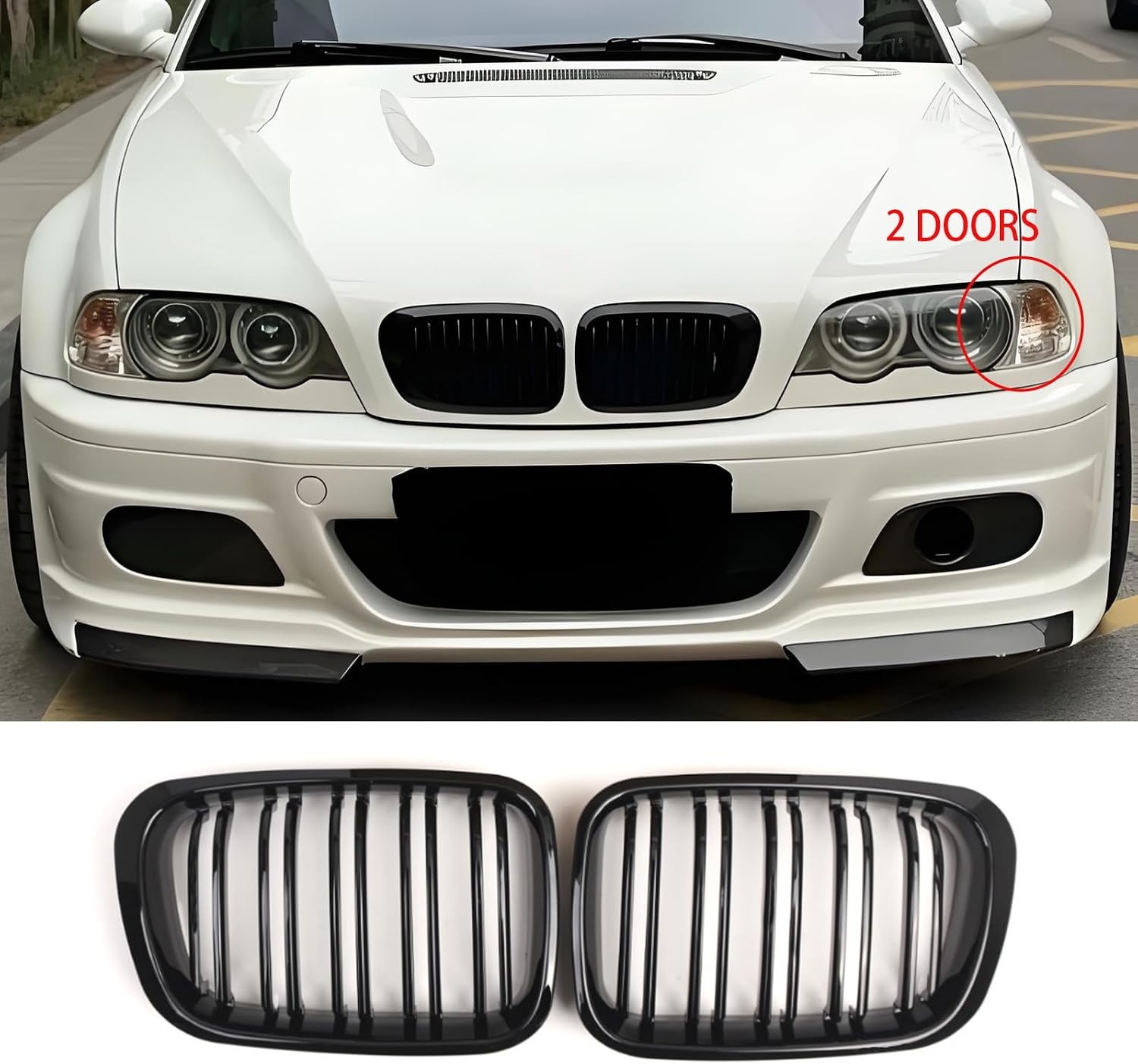 Grille double lamelles BMW Série 2 & M2 - Noir brillant - Jusqu'à 47% de remise