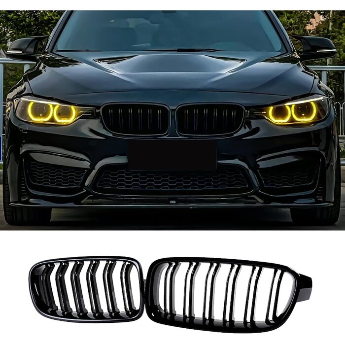 Grille double lamelles BMW Série 2 & M2 - Noir brillant - Jusqu'à 47% de remise