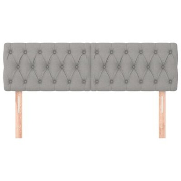 Vidaxl Lot de 2 Têtes de lit en tissu gris clair - Jusqu'à 74% de remise