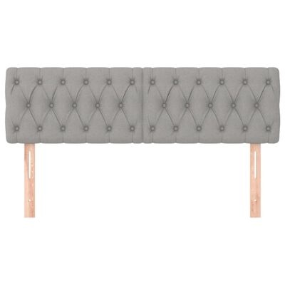Vidaxl Lot de 2 Têtes de lit en tissu gris clair - Jusqu'à 74% de remise