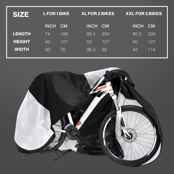 Housse de protection pour 1 à 3 vélos Oxford 600D - Jusqu'à 70% de réduction