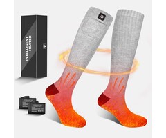 Chaussettes chauffantes rechargeables - 3 niveaux - Gris - Jusqu'à 70% de remise
