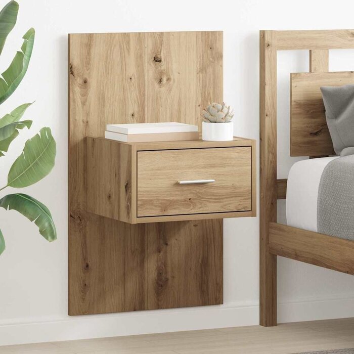 Lot de 2 tables de chevet murales chêne - Jusqu'à -51% sur l'outlet