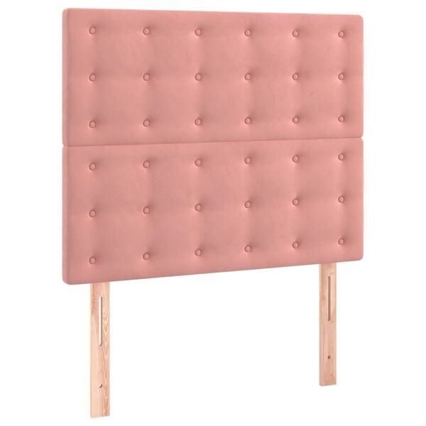 Lot de 2 têtes de lit velours rose - Jusqu'à -49% de remise