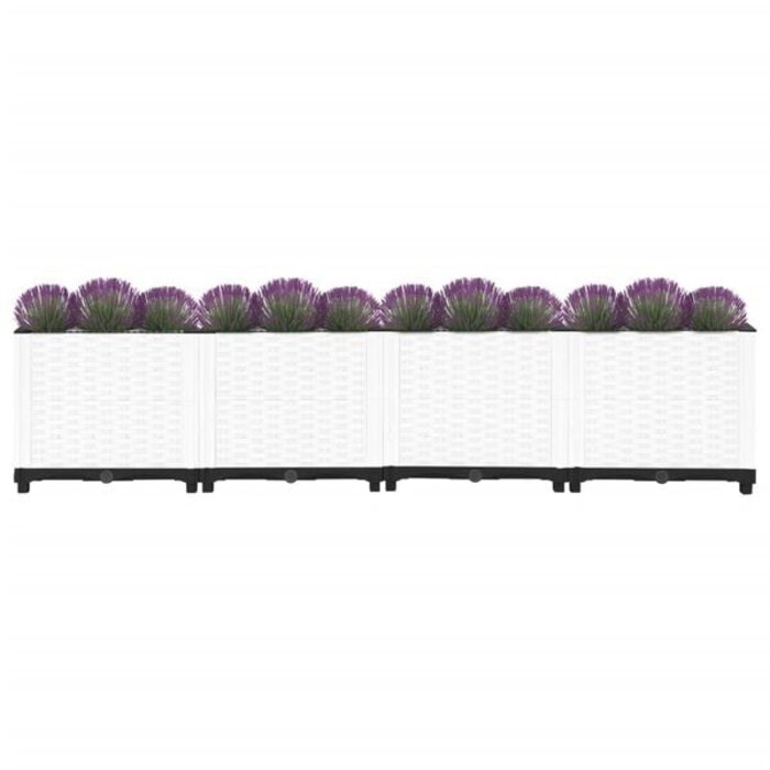 Jardinière surélevée aspect rotin 160 cm - Jusqu'à -50%