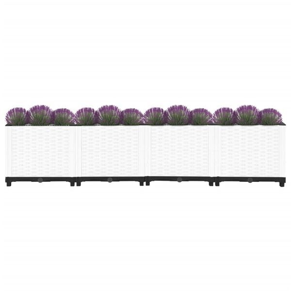 Jardinière surélevée aspect rotin 160 cm - Jusqu'à -50%