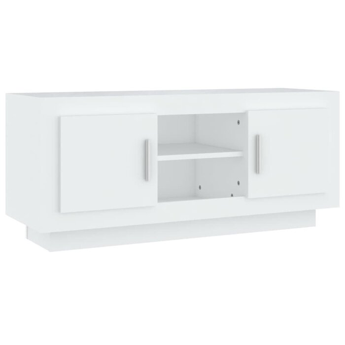 Meuble TV Moderne Blanc 102 cm - Jusqu'à 50% de réduction