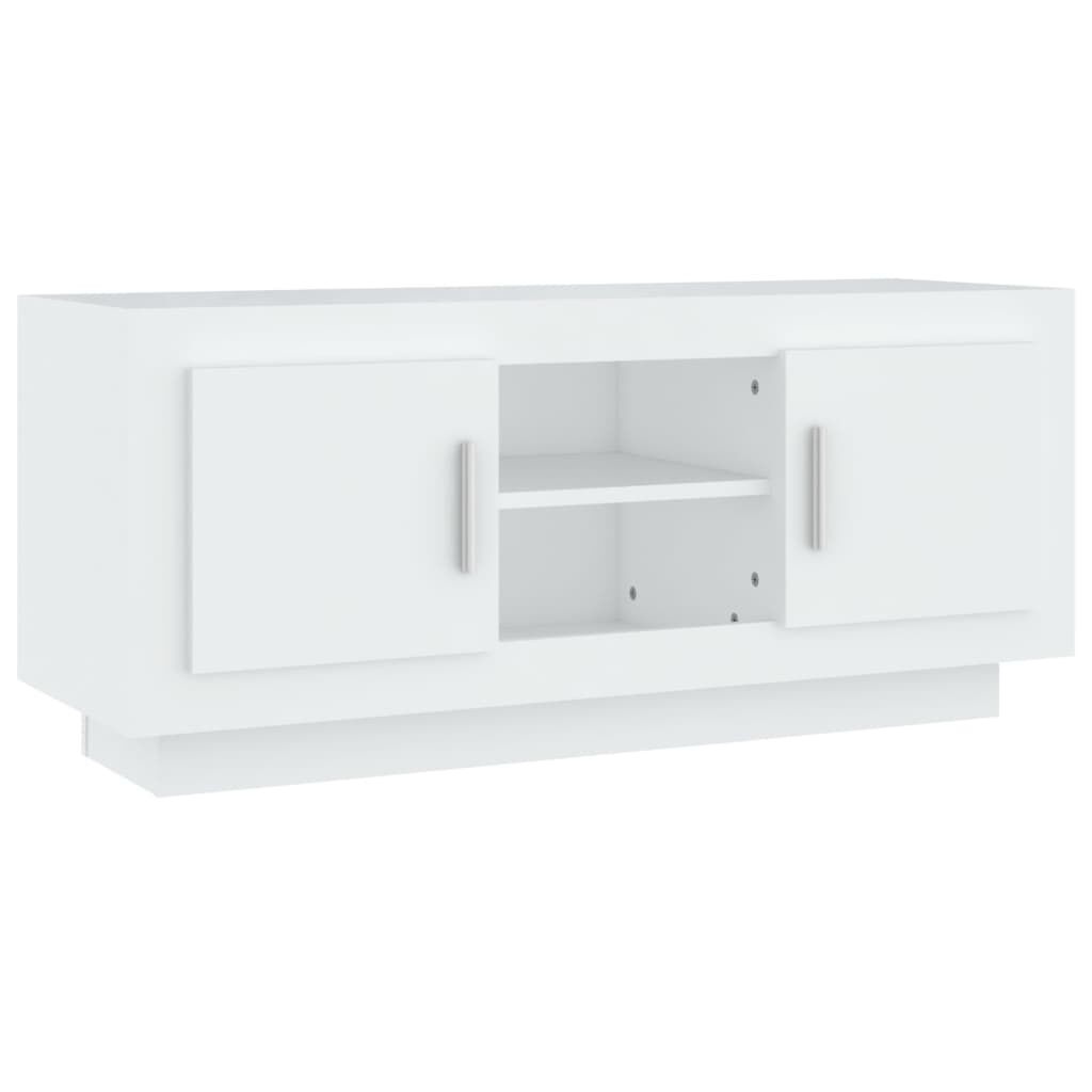Meuble TV Moderne Blanc 102 cm - Jusqu'à 50% de réduction