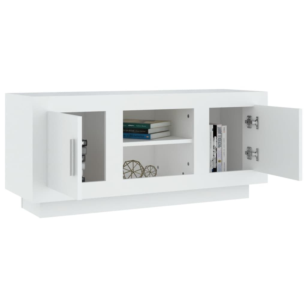 Meuble TV Moderne Blanc 102 cm - Jusqu'à 50% de réduction