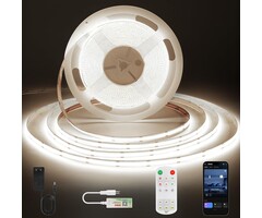 Ruban LED COB 10m 4000K Blanc Neutre - Contrôle intelligent - Jusqu'à -46%