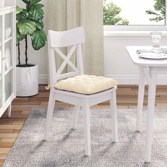 Vidaxl Lot de 4 coussins d'assise crème 40x40cm - Jusqu'à 73% de réduction