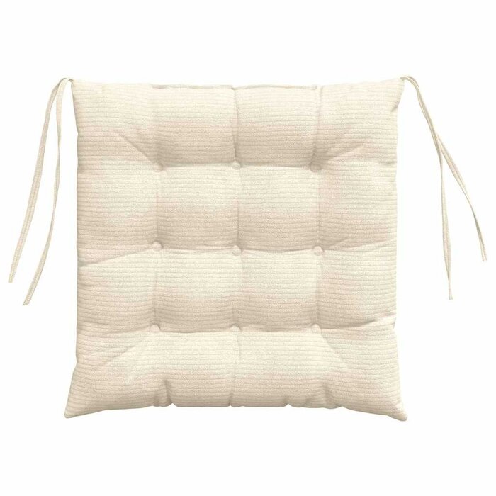 Vidaxl Lot de 4 coussins d'assise crème 40x40cm - Jusqu'à 73% de réduction