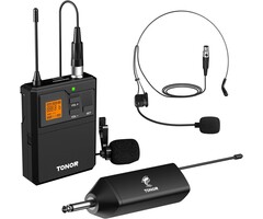 Système Micro Sans Fil UHF avec Casque et Cravate - Jusqu'à -46%