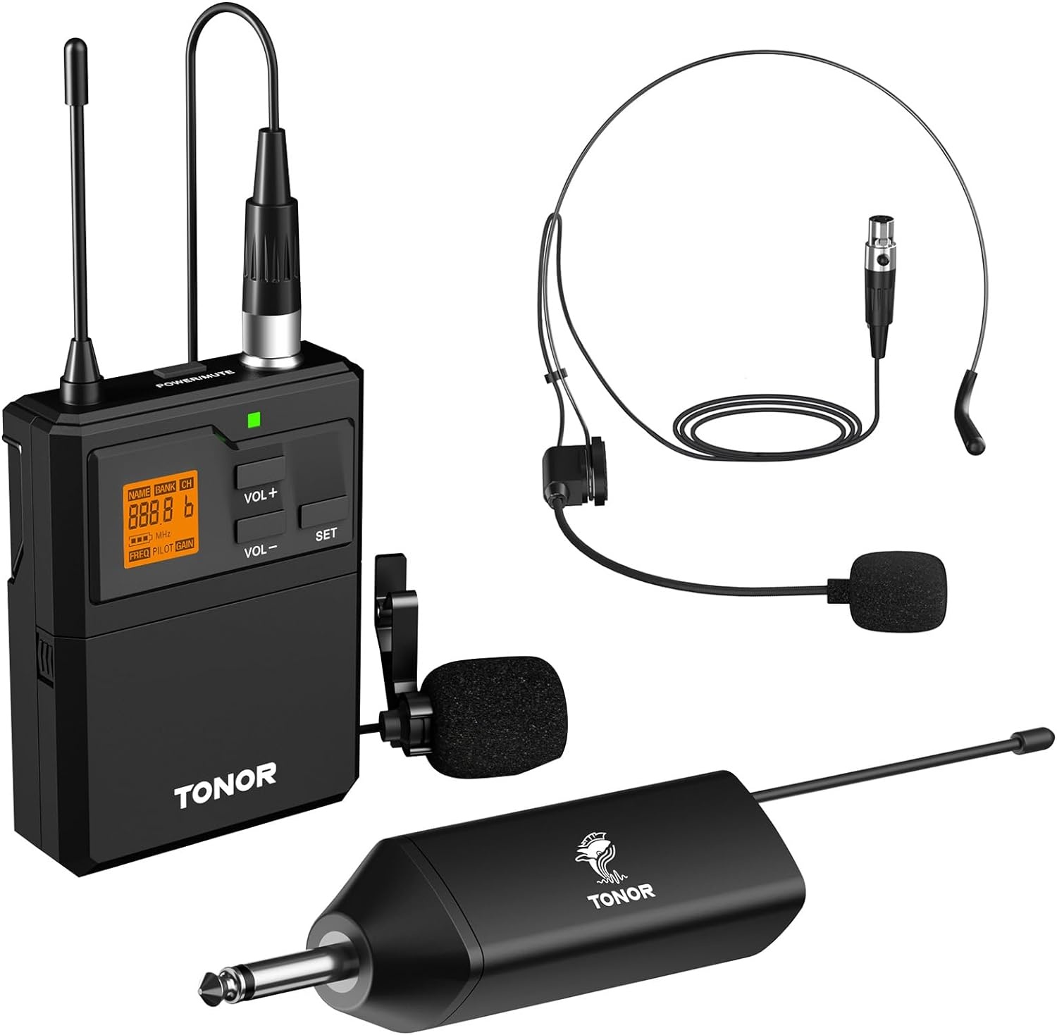 Tonor Système Micro Sans Fil UHF avec Casque et Cravate - Jusqu'à 55% de remise