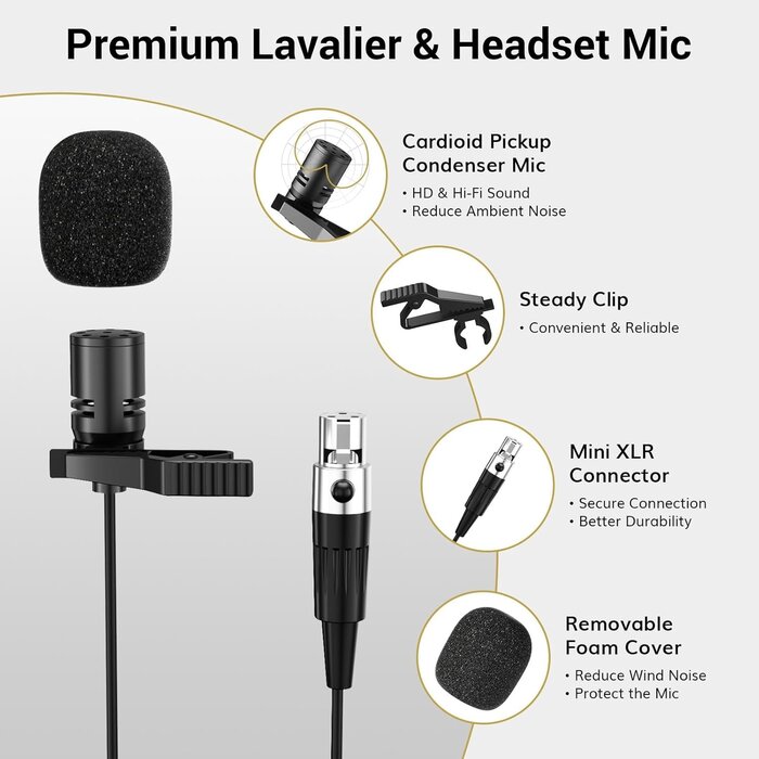 Tonor Système Micro Sans Fil UHF avec Casque et Cravate - Jusqu'à 55% de remise