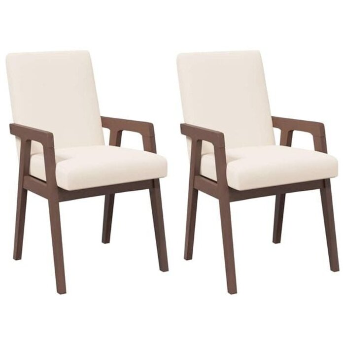 Lot de 2 chaises de salle à manger en bois massif - Jusqu'à -41%