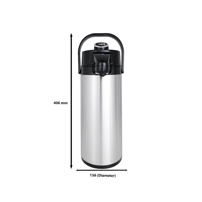 Thermos à pompe 2,2L en acier inoxydable - Jusqu'à 45% de réduction