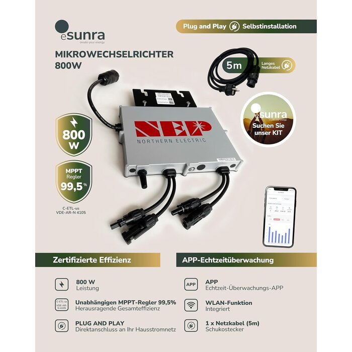 Micro-onduleur Solaire 800W - Jusqu'à -47% sur votre kit énergétique