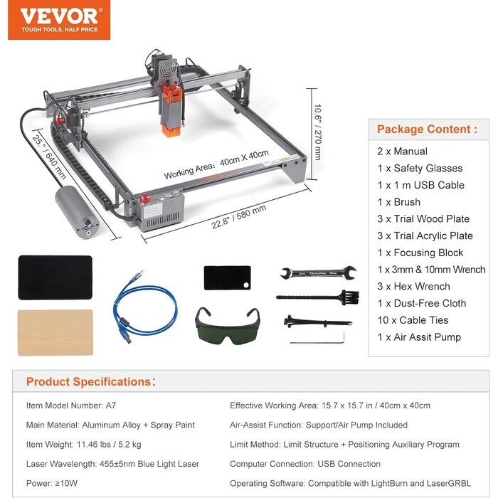 Graveuse et découpeuse laser 10W 40x40cm - Jusqu'à -47% sur votre modèle
