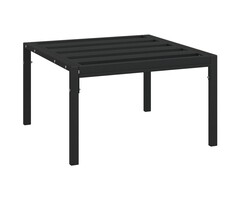 Vidaxl Table basse de jardin acier noir 60x60cm - Jusqu'à -50%