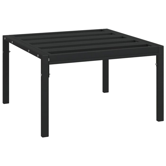 Table basse de jardin en acier noir - 60x60cm - Jusqu'à -45%