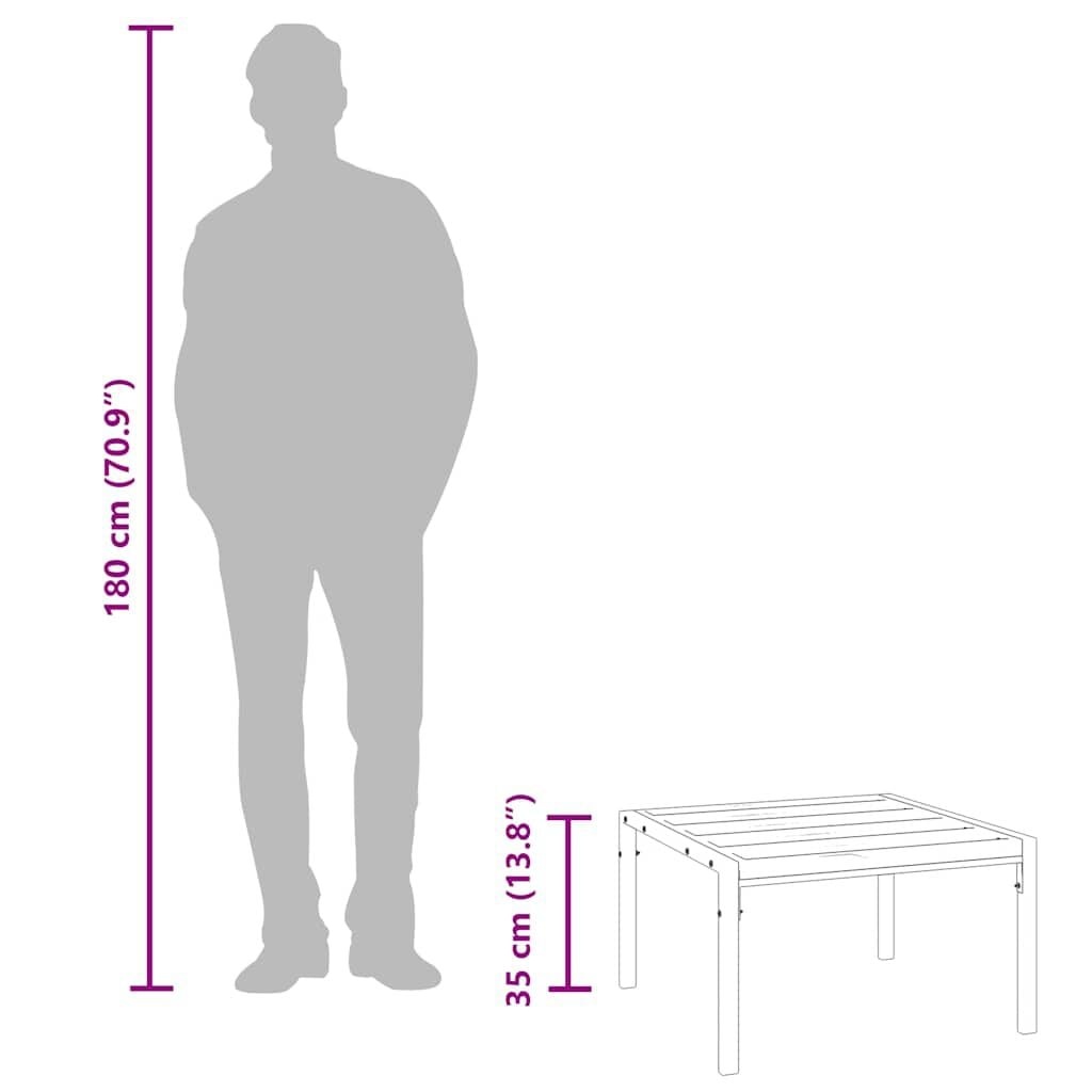 Table basse de jardin en acier noir - 60x60cm - Jusqu'à -45%