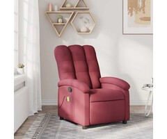 Vidaxl Fauteuil de massage inclinable rouge vin - Jusqu'à -52%