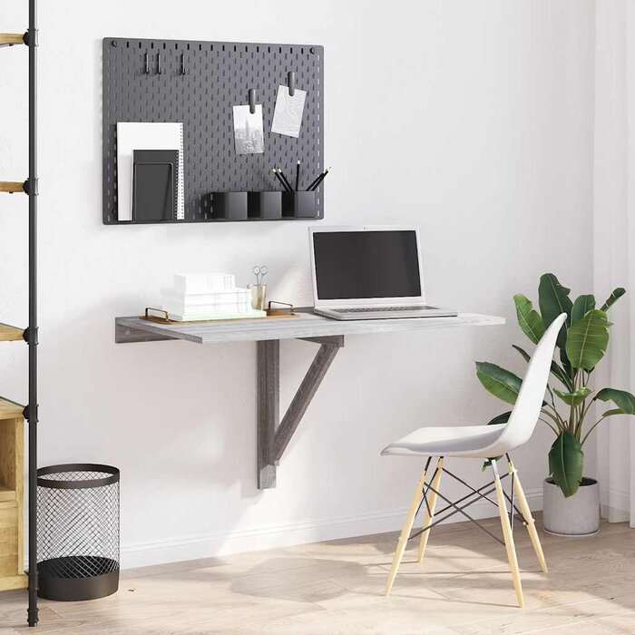 Table murale pliante 100x60cm - Gris sonoma - Jusqu'à 41% de réduction