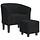 Fauteuil cabriolet velours noir avec repose-pieds - Jusqu'à -47%