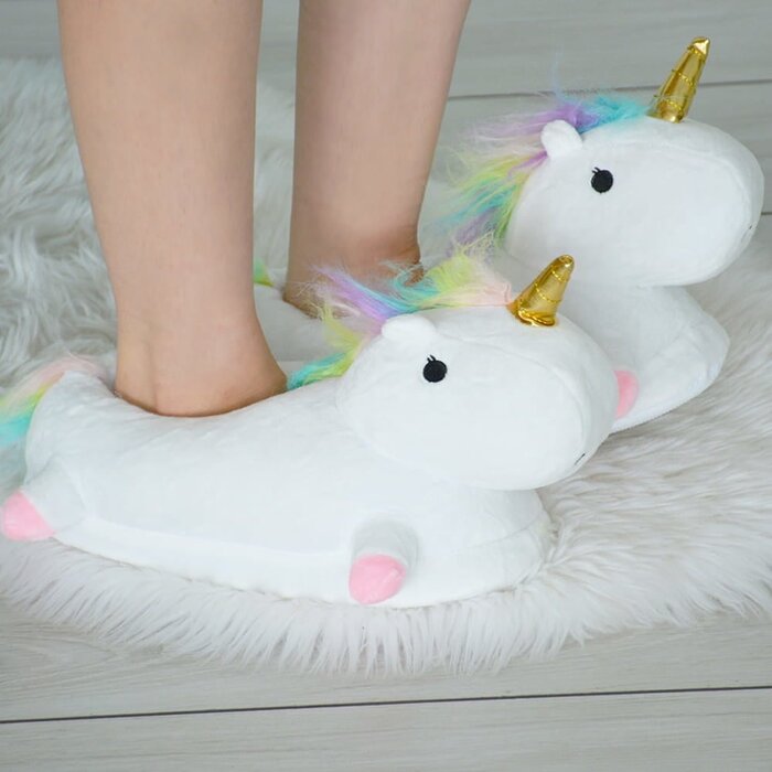 Viking Choice Pantoufles Licorne Douillettes - Taille unique (36-41) - Jusqu'à -12%