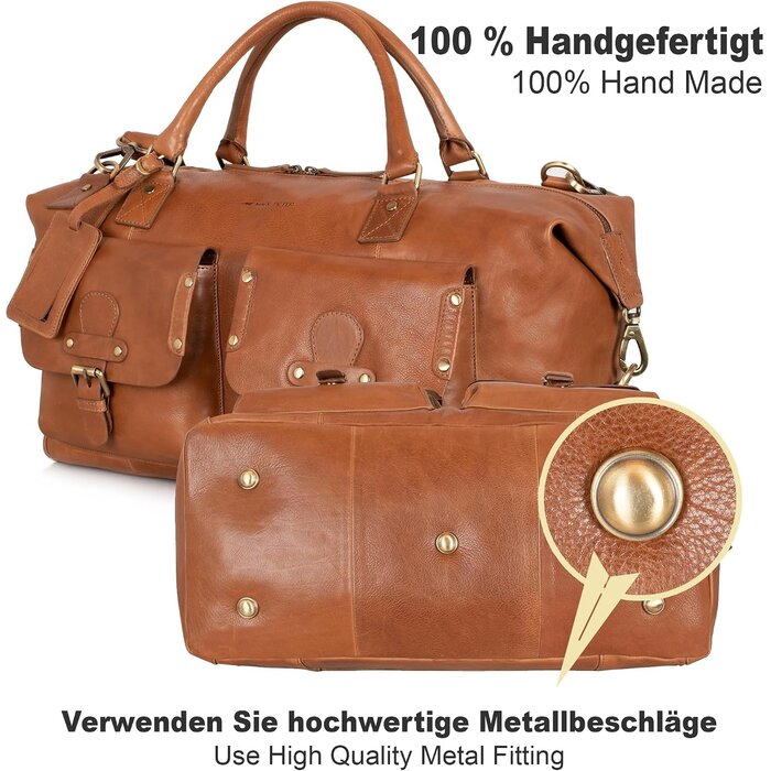 Sac de voyage en cuir vintage - 49 cm - Jusqu'à 43% de remise