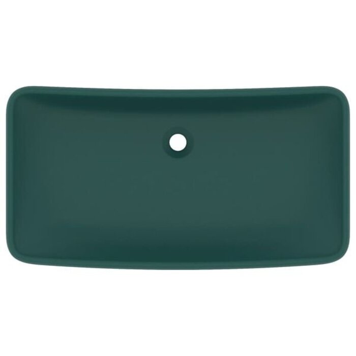 Vasque rectangulaire céramique vert foncé mat 71x38cm - Jusqu'à -46%