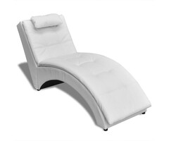 Vidaxl Chaise longue en similicuir blanc - Jusqu'à -47% de remise