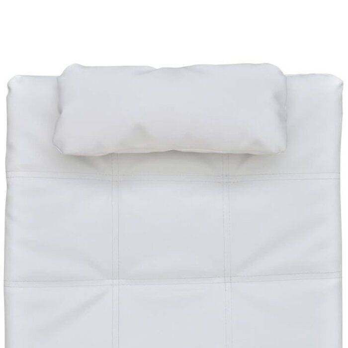 Chaise longue en similicuir blanc - Jusqu'à -47% de remise