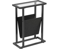 Table d'appoint étroite porte-revues - Métal et Verre - Jusqu'à -49%
